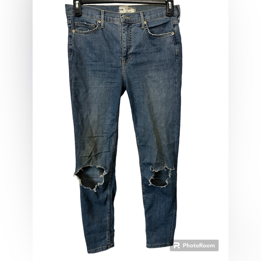 Free People distressed skinny jeans